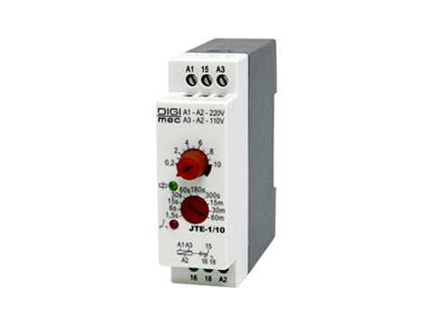 RELE TEMPORIZADOR RETARDO A LA ENERGIZACION JTE-1/10 MULTIRANGO 24VAC/VCC-220VAC