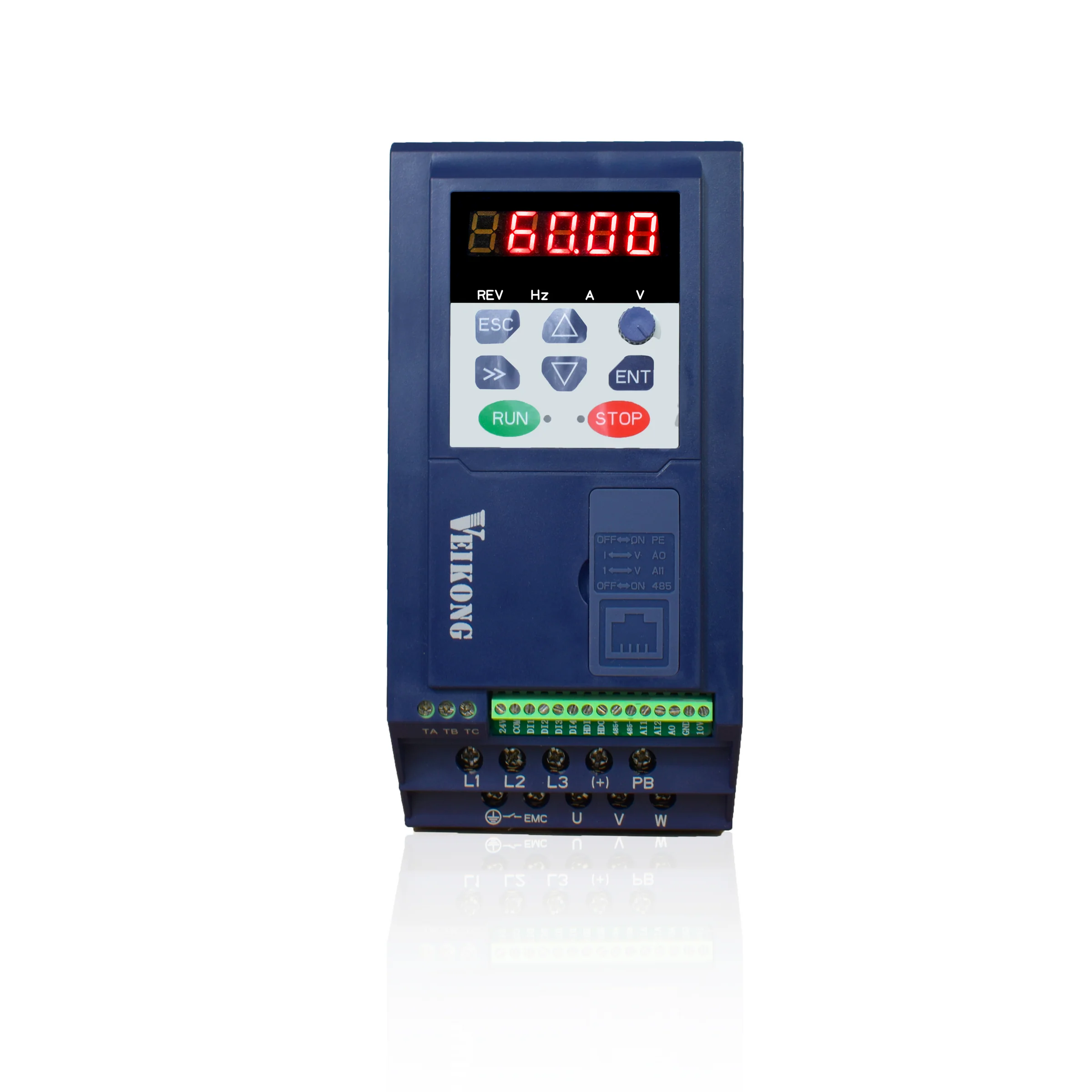 VARIADOR D/FRECUENCIA TRIFASICA 1HP 0,75KW 380-480VAC 2,5-4,2A VFD500M-R75GT4B